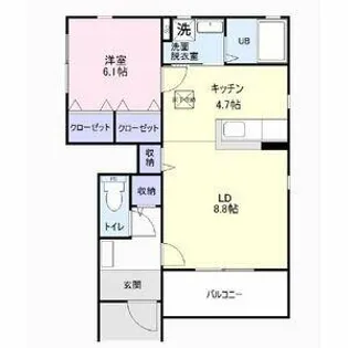 レジデンス五条【1階】の間取り