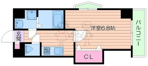 Luxe西田辺【10階】の間取り