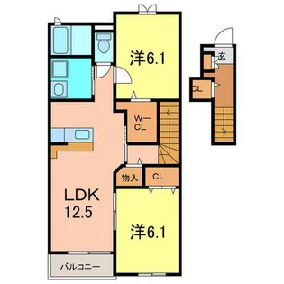 エレガント【205号室】の間取り