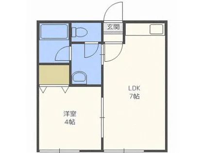 シティハイムキタジマ【203号室】の間取り