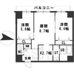 グレイスコート桑園【3階】の間取り