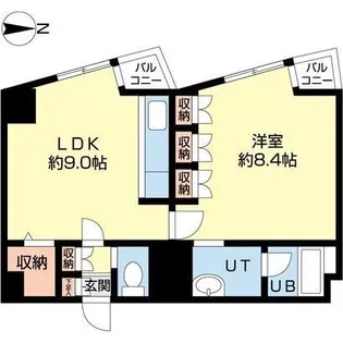 1LDKの間取り画像