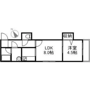 フォーレスト円山北【2階】の間取り