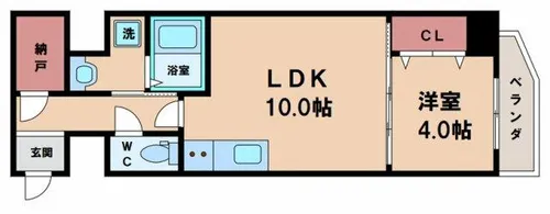 グランパシフィック帝塚山innovation【6階】の間取り