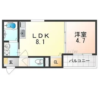 F asecia Attivo Ⅵ【2階】の間取り