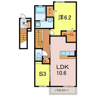 メゾン・ド・アン【202号室】の間取り