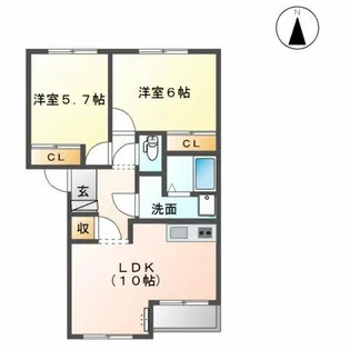 モア・シャルマン【2階】の間取り