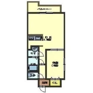 メゾンパティオリーブル美原【703号室】の間取り