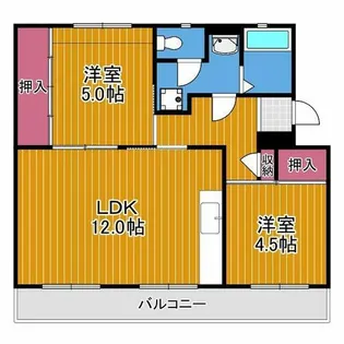 ヴィラナリー千代田9号棟【5階】の間取り