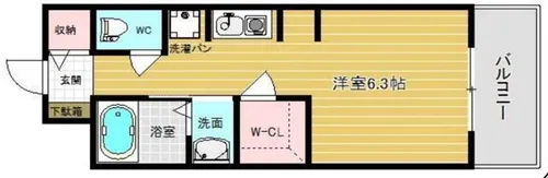 アークアベニュー天王寺【4階】の間取り