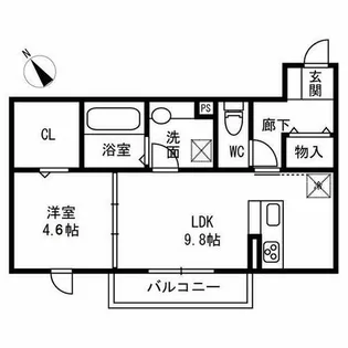 ヴェルドミール・ドゥエ【3階】の間取り