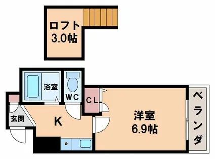 プレアデス寺田町【7階】の間取り