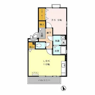 トレビナ城木【1階】の間取り