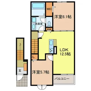 ラ・カーサ セレーナ【203号室】の間取り