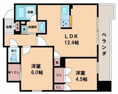 STANDZ四天王寺前夕陽丘【13階】の間取り