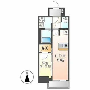 クレヴィスタ名古屋上前津【9階】の間取り