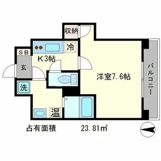 三条ヴィラさわだ【4階】の間取り