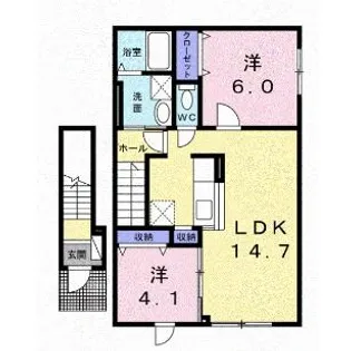 ベル・プロムナードⅣ【202号室】の間取り