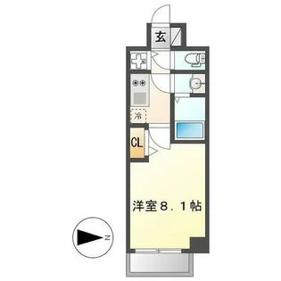 プレサンス東別院駅前【8階】の間取り