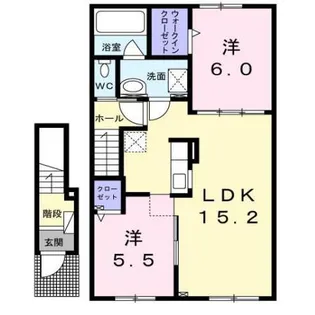 ベル・カルム桔梗Ⅱ【203号室】の間取り