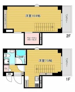 イーストアベニュー【2階】の間取り