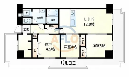 レック北梅田【8階】の間取り