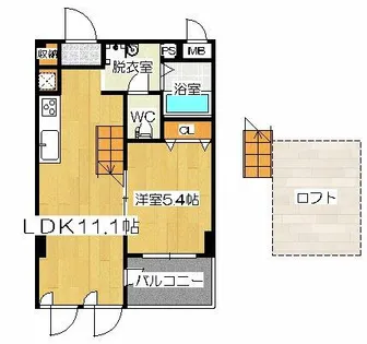 エグゼK&KⅢ【2階】の間取り