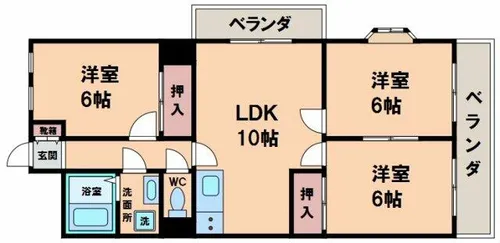 ルミエール天王寺【4階】の間取り