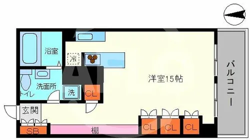江戸堀アーバンライフ【4階】の間取り