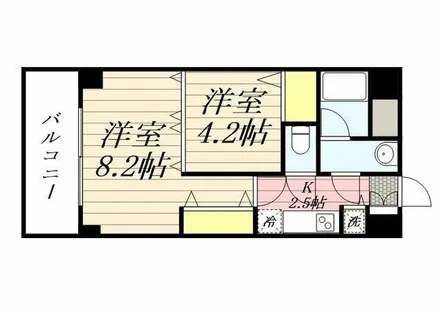 グリーンズ平尾【8階】の間取り