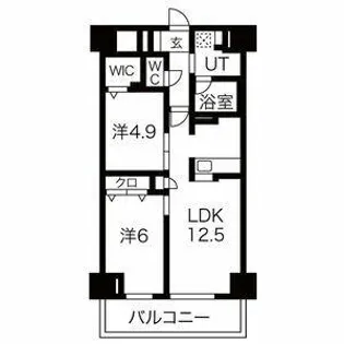 グランリベレ明石【4階】の間取り