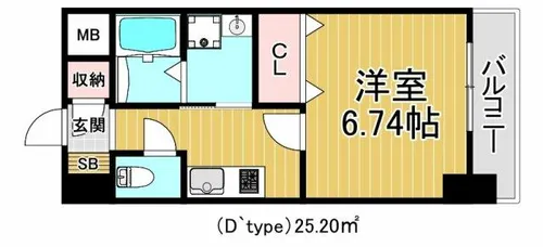 ふぁみーゆ天美南【2階】の間取り