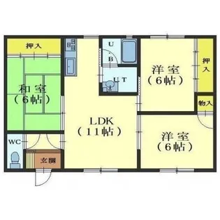 山下マンション【R号室】の間取り