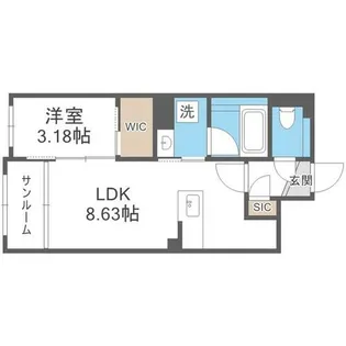 LiveCasa豊平【1階】の間取り