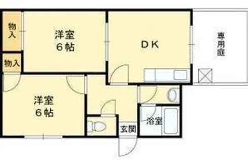 グランディア夙川Ⅰ【102号室】の間取り