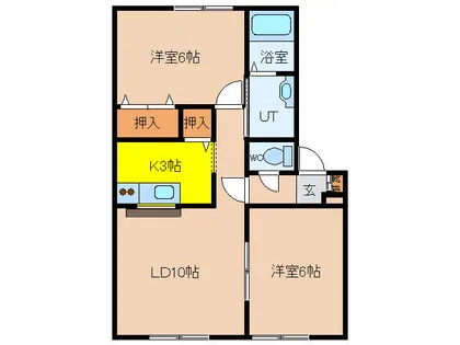 メイプルハイムⅡ【101号室】の間取り