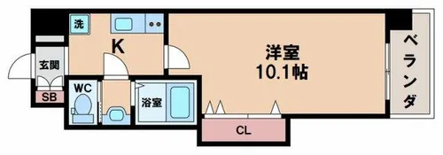 Luxe天王寺【8階】の間取り