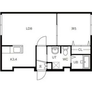 パールハイム桑園【4階】の間取り