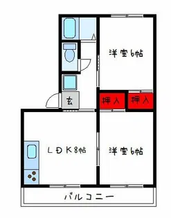 シャルル久宝寺【5階】の間取り