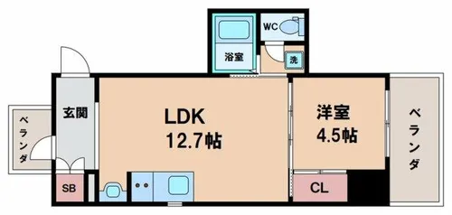 ブリリアントコートクラージュ【2階】の間取り