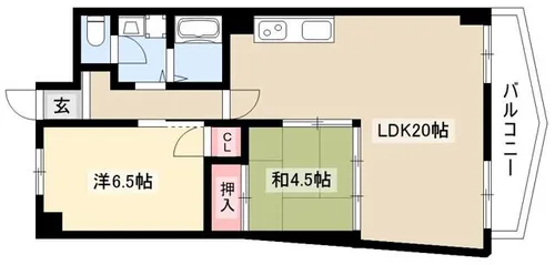 観月ハウス【206号室】の間取り