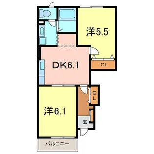 メゾンスターブルⅡ【101号室】の間取り