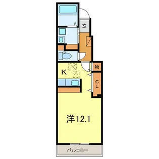 シャトワ宮後【101号室】の間取り