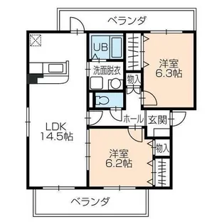 ボヌール【3階】の間取り