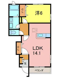 サンレミ【105号室】の間取り
