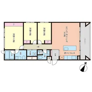 北海道札幌市中央区宮の森四条12丁目【マンション】の間取り