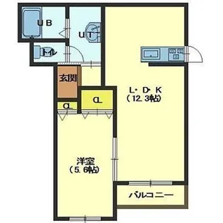 ネサンス【102号室】の間取り