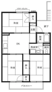 くすの木ハイツⅡ【201号室】の間取り