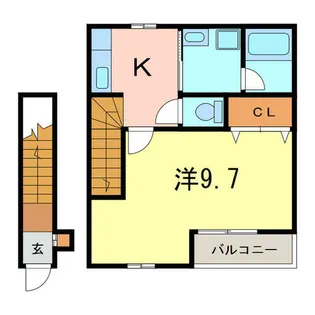 サンシアルザ新地【203号室】の間取り
