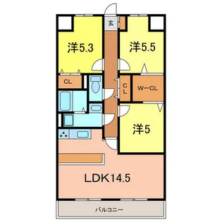 ロフティー池浦【3階】の間取り